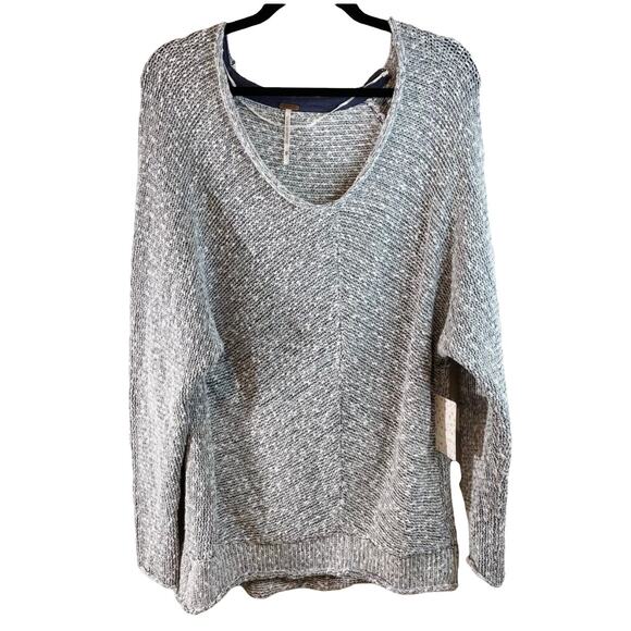 NWT Free People Women's Bright Lights Oversize Sweater Obsidian Glass Size XS - Picture 2 of 10